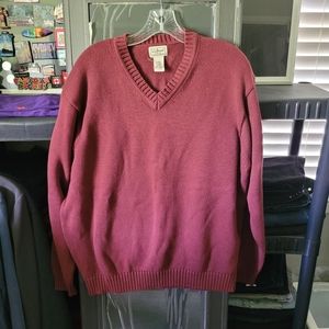 L.L. Bean Mens Large V Neck Sweater